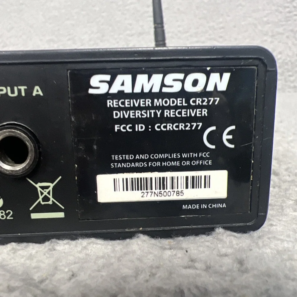 VTG Samson CR277‎ UHF Dual Channel Wireless Microphone Receiver True Diversity